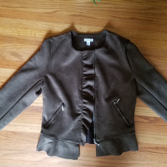 Westport Jackets & Blazers - Olive Womens Jacket NWT - Ruffles & Zippers XS
